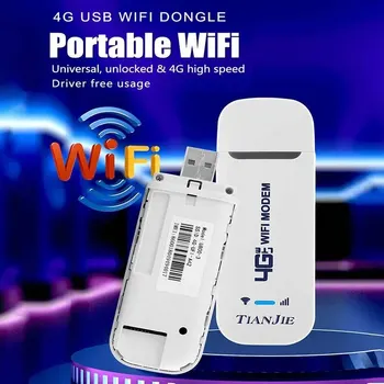 TIANJIE 150 Mbit/s 4G WIFI Рутер Безжичен USB Модем CAT4 Чипсет Qualcomm Dongle Адаптер за Кола Със Слот за сим-Карта за IP Камери