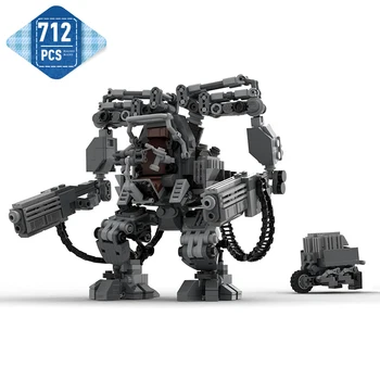 MOC Черен Робот APU Класически Филм Градивни елементи Монтажна Модел MOC-137552 Механичен Робот Оръжия Тухлена Играчка Празничен Подарък За Рожден Ден