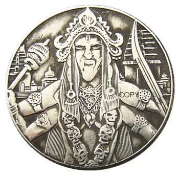 HB (182) Копие на монети в щатски долари Hobo Morgan, която е покрита със сребро.