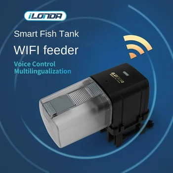 iLONDA Fish tank аквариумная ясла за риба автоматичен фидер на риба WiFi remote intelligent timing устройство 165ML
