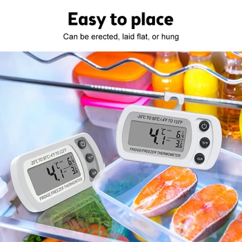 Цифров LCD термометър, точност ръководят датчик за температура на изсмукване за хладилник с фризер, Комплексно хладилно съхранение в мазето спални