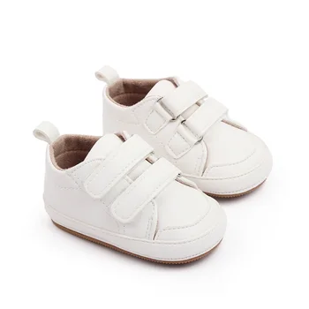 Бебешки Мокасини за момчета и момичета, маратонки, однотонная / контрастная обувки от изкуствена кожа с плъзгане подметка, обувки за първите ходунков