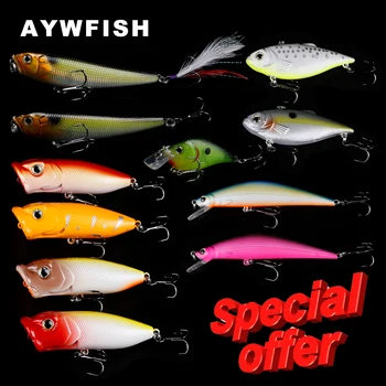 Специална оферта AYWFISH Изкуствена Силна Риба-високо Качество Crankbait Воблер Popper ВИБ Minnow Молив За Риболовни Примамки (Ограничена)