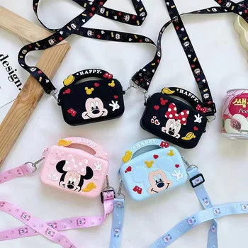 Фигурка на Дисни от аниме, едно сладко чанта Мики Маус и Мини маус и за деца, cartoony мини-раница Kawaii, чантата за момичета, коледни подаръци