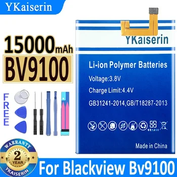 YKaserin за Blackview BV9100 Батерия Вградена батерия на мобилен телефон, Батерия с капацитет 15000 ма Bateria 