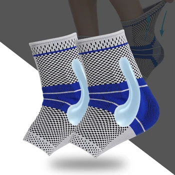 1 Чифт 3D Еластични Силиконови Чорапи За Подпомагане на Глезените, Компресия Чорапи Срещу Навяхвания, Спортни Чорапи За Глезените, Протектор За Жени, Мъже, Юноши, Потребителски Лого