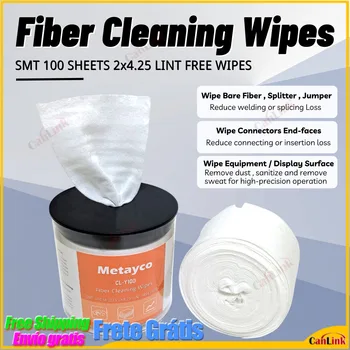 Хартия за почистване на оптоволокна От прах, кърпа за избърсване влакна FTTH Инструменти за почистване на влакна
