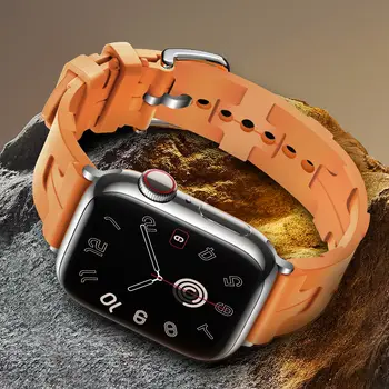 Силиконов Ремък За ремъците Apple Watch 44mm 40 мм 49мм 45 мм 41мм New Kilim Single Tour iwatch series 9 8 5 4 3 6 7 ultra 2 se band