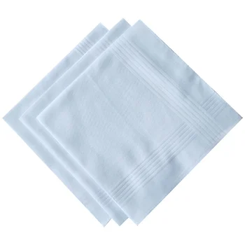 4 бр./лот, чисто бяла носна кърпичка, мъжка носна кърпа от чист памук, направи си САМ, специално монофонични носна кърпичка