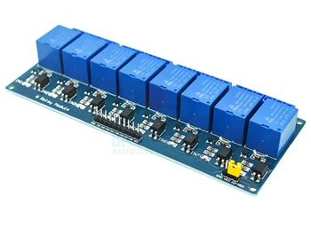 8-позиционен релеен модул с изолация от оптрона поддържа микро-контролер AVR/51 /PIC