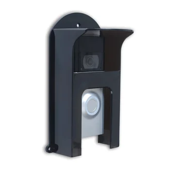 Черен пластмасов дъждобран за отвора на разговор е Подходящ за пръстеновидни модели, водоустойчив защитен екран за врата разговори, видеодомофоны