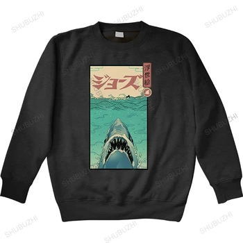 Акула в морето С японската толстовкой Укие-Ъ, есенни мъжки блузи с дълъг ръкав, на Хладно градинска hoody Harajuku стил хип-хоп, hoody