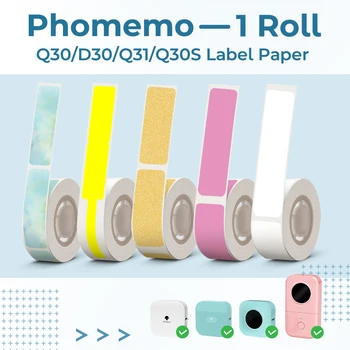 Phomemo Q30 Q31 D30 Мини-Термотрансферен Печат На Етикети, Хартия Водоустойчив Етикет За Маслената Печат Без Лепило, Устойчиво На Надраскване Тиксо Стикер