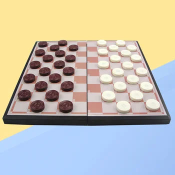 1 комплект пътни шах Сгъваема Магнитна Класическа шашечная дъска с шахматными фигури на Шахматната практика на Обучение, Образователни игри за деца