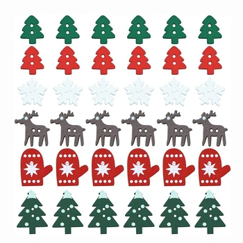 (50 бр./опаковане.), Мини-ръкавици за Коледната елха, Смесени Декоративна Дървесен талаш, Коледни подвесное украса, Ярка подарък етикет с участието на лосове, направи си САМ