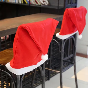 2024 Нова коледна украса, Коледни набор от столове, Коледна шапка, Коледни стоки от първа необходимост, Коледно Червено голям набор от столове