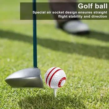 Висококачествени топки за голф Изискан дизайн Тренировъчен топка за голф, който подобрява снабдяването с привеждането в съответствие на линия, подарък за любителите на голфа