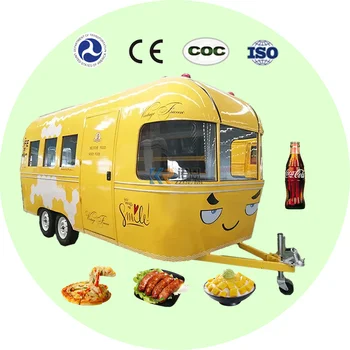 Количка за Бързо Хранене от Неръждаема Стомана OEM Mobile Coffee Cart 2023 с Удостоверение VIN CE ISO Произведено Хранително-вкусовата Ремарке За Продажба В Европа