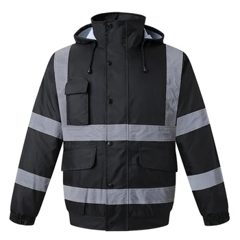 Мъжко зимно яке Hi Vis, водоустойчив светоотражающая лоскутная яке-бомбер, дрехи повишена видимост за мъже