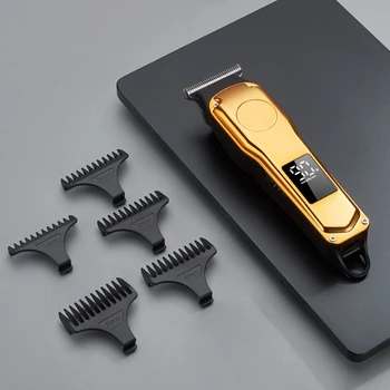 Златната Машина за подстригване на коса Мъжки Машинки за подстригване Акумулаторна Електрическа Машина за рязане на Брада Бръснач За бръснене за мъже Нож