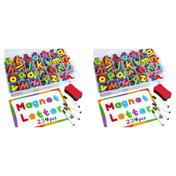 488 бр. комплект магнитни букви и цифри, главни и малки букви, пенопластовый азбука ABC 123, Магнити за хладилник, набор от образователни играчки