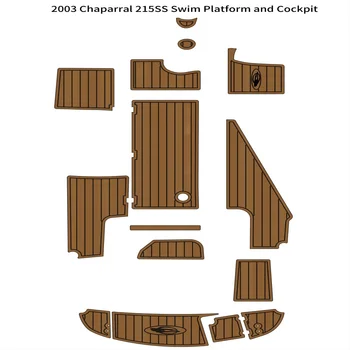 2003 Chaparral 215 SS Плавательная Платформа Кокпита на Лодката EVA Пяна на Палубата От Тиково Дърво Облицовки За Секс Самоклеящийся Стил SeaDek Gaterstep
