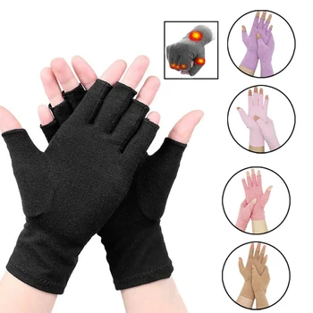 1 чифт компрессионных ръкавици при артрит, поддръжка на китката, Облекчение на болки в ставите, Превръзка за ръце, терапия, гривна, Компресия медицински ръкавици