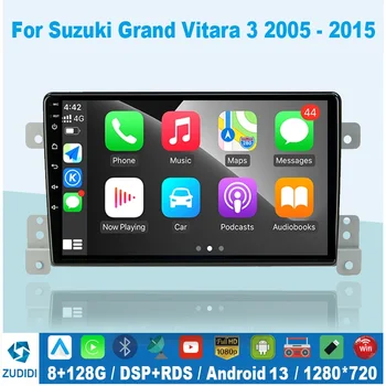 Автомагнитола Android 13 за Suzuki Grand Vitara 2005 3 2012 2013 2014 2015 Мултимедиен плейър GPS Навигация 2 Din стерео DVD
