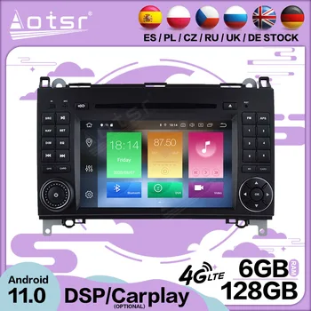 6 + 128 Г Carplay Android 11 За Mercedes Benz B200 B-class W245 B170 GPS Екран Видео плейър Радио Аудио Стерео Главното Устройство